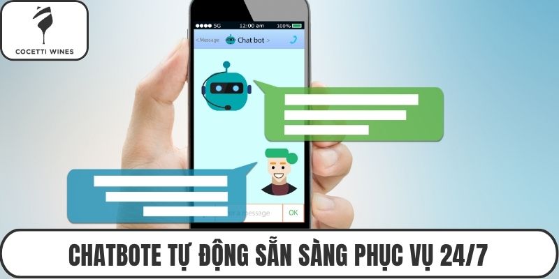 ChatbotE tự động sẵn sàng phục vụ 24/7